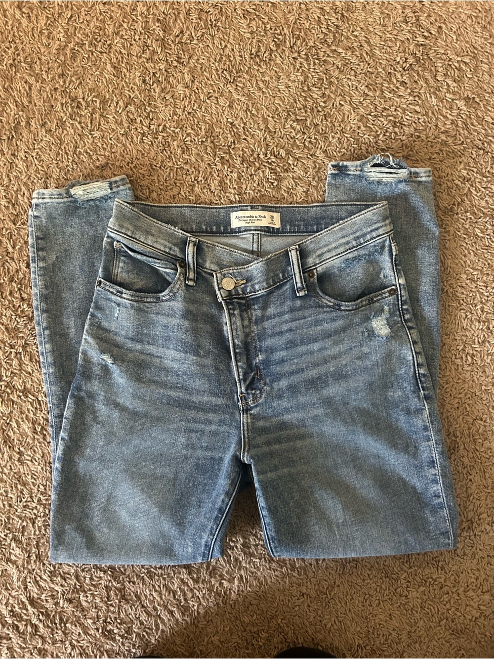 Abercrombie & Fitch womens Light Blue Denim Jeans